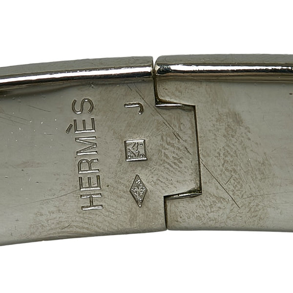 エルメス クリッククラックPM バングル ブレスレット シルバー ピンク メタル レディース HERMES 【中古】