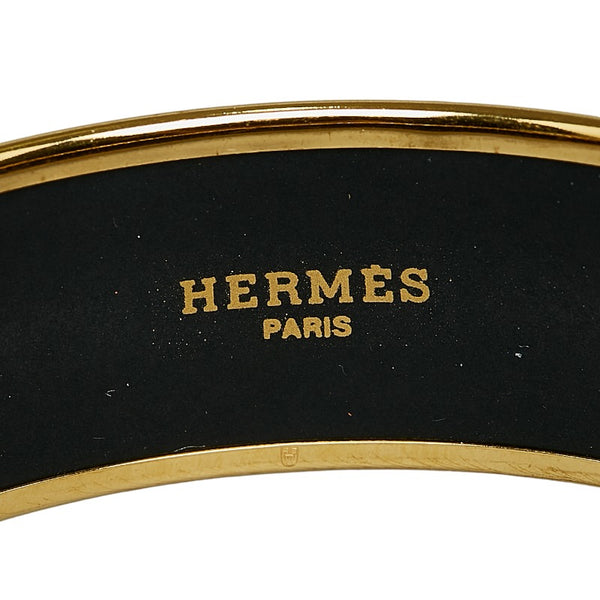 エルメス エマイユGM 七宝焼き 虎 豹 バングル ブレスレット グリーン マルチカラー メッキ レディース HERMES 【中古】