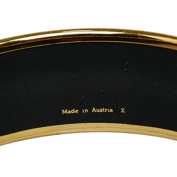 エルメス エマイユGM 七宝焼き 虎 豹 バングル ブレスレット グリーン マルチカラー メッキ レディース HERMES 【中古】