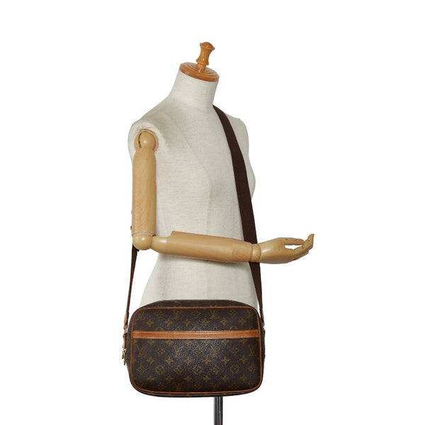 ルイ ヴィトン モノグラム  リポーターPM 斜め掛け ショルダーバッグ  M45254 ブラウン PVC レザー レディース LOUIS VUITTON 【中古】