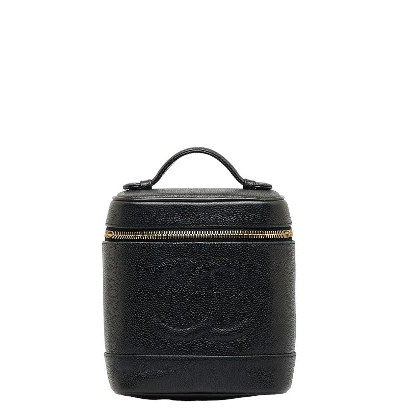 シャネル デカココマーク バニティバッグ ブラック キャビアスキン レディース CHANEL 【中古】