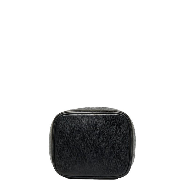 シャネル デカココマーク バニティバッグ ブラック キャビアスキン レディース CHANEL 【中古】