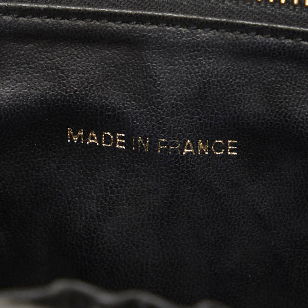 シャネル デカココマーク バニティバッグ ブラック キャビアスキン レディース CHANEL 【中古】