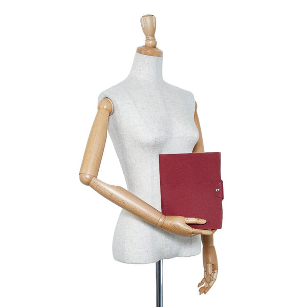 エルメス ユリスMM 手帳カバー ブックカバー ボルドー ワインレッド トゴ レディース HERMES 【中古】