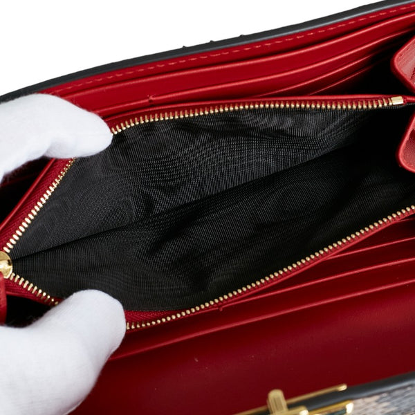 グッチ チェーン ウォレット 長財布 453506 ベージュ パイソン レザー レディース GUCCI 【中古】