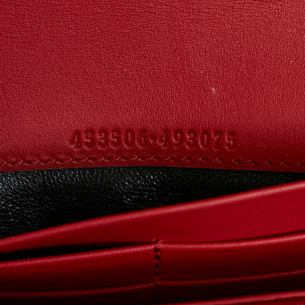 グッチ チェーン ウォレット 長財布 453506 ベージュ パイソン レザー レディース GUCCI 【中古】