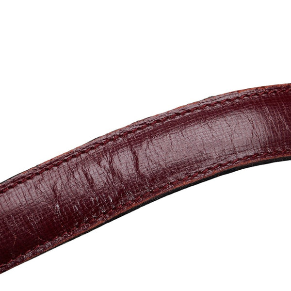 カルティエ マストライン ハンドバッグ ミニ ボストンバッグ ボルドー ワインレッド レザー レディース CARTIER 【中古】