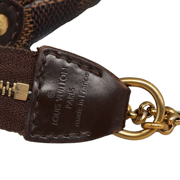 ルイ ヴィトン ダミエ エヴァ チェーン ハンドバッグ ショルダーバッグ 2WAY N55213 ブラウン PVC レザー レディース LOUIS VUITTON 【中古】