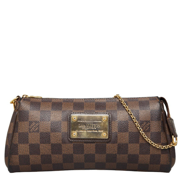 ルイ ヴィトン ダミエ エヴァ チェーン ハンドバッグ ショルダーバッグ 2WAY N55213 ブラウン PVC レザー レディース LOUIS VUITTON 【中古】