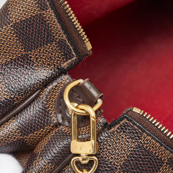 ルイ ヴィトン ダミエ エヴァ チェーン ハンドバッグ ショルダーバッグ 2WAY N55213 ブラウン PVC レザー レディース LOUIS VUITTON 【中古】