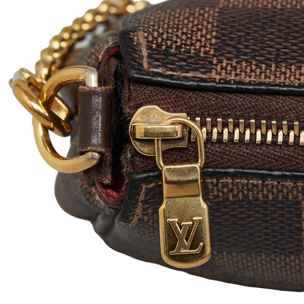 ルイ ヴィトン ダミエ エヴァ チェーン ハンドバッグ ショルダーバッグ 2WAY N55213 ブラウン PVC レザー レディース LOUIS VUITTON 【中古】