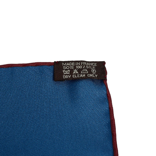 エルメス カレ90 La Charmante aux Animaux 動物の楽園 スカーフ ブルー シルク レディース HERMES 【中古】