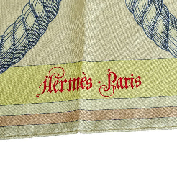 エルメス カレ90 Della Cavalleria デッラ カヴァッレリア スカーフ ライトグリーン マルチカラー シルク レディース HERMES 【中古】