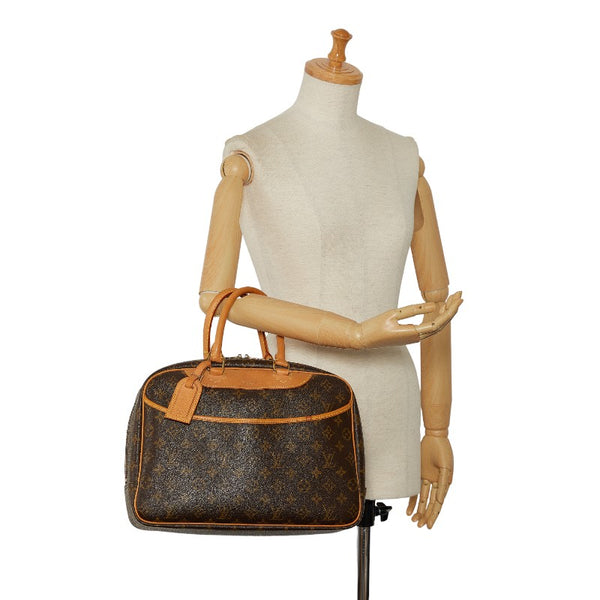 ルイ ヴィトン モノグラム ドーヴィル ハンドバッグ M47270 ブラウン PVC レザー レディース LOUIS VUITTON 【中古】