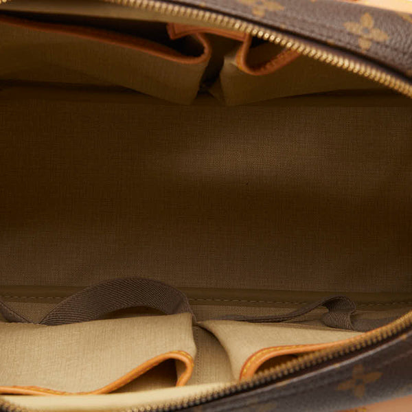 ルイ ヴィトン モノグラム ドーヴィル ハンドバッグ M47270 ブラウン PVC レザー レディース LOUIS VUITTON 【中古】