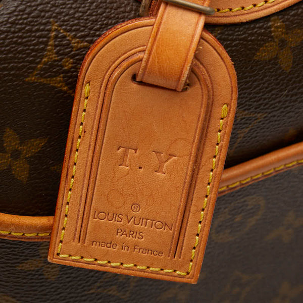 ルイ ヴィトン モノグラム ドーヴィル ハンドバッグ M47270 ブラウン PVC レザー レディース LOUIS VUITTON 【中古】