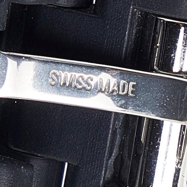 カルティエ パシャ シータイマー 腕時計 W3140003 クオーツ ブラック文字盤 ステンレススチール ラバー レディース CARTIER 【中古】