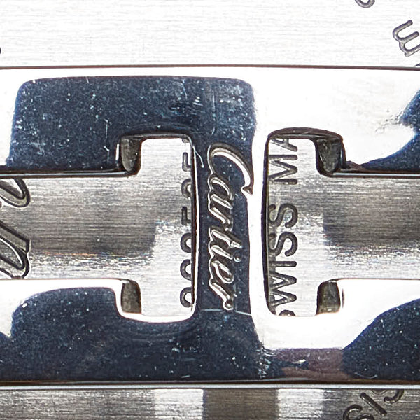 カルティエ パシャ シータイマー 腕時計 W3140003 クオーツ ブラック文字盤 ステンレススチール ラバー レディース CARTIER 【中古】