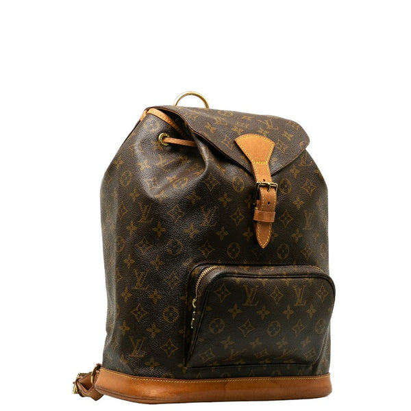 ルイ ヴィトン モノグラム モンスリGM リュック バックパック M51135 ブラウン PVC レザー レディース LOUIS VUITTON 【中古】