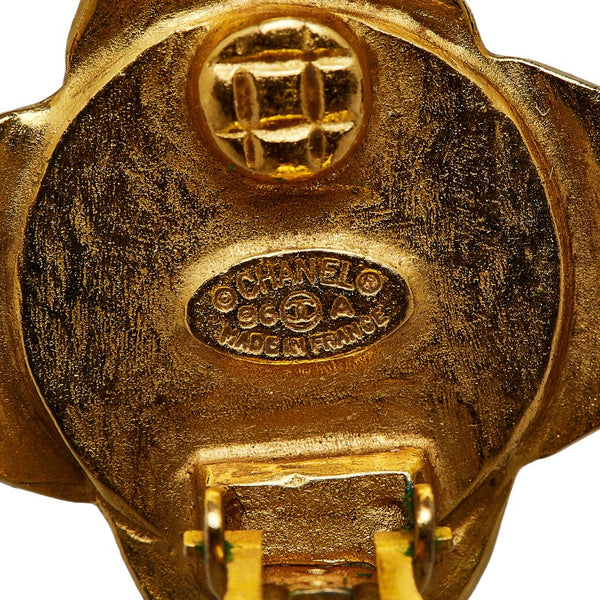 シャネル グリポワ ココマーク イヤリング ゴールド パープル メッキ レディース CHANEL 【中古】