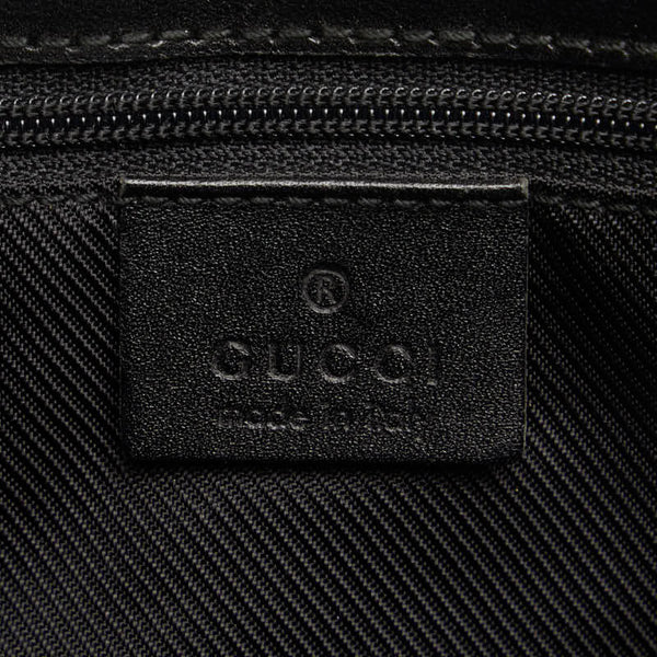 グッチ GGキャンバス ジャッキー ハンドバッグ ショルダーバッグ 002 1067 ブラック キャンバス レザー レディース GUCCI 【中古】