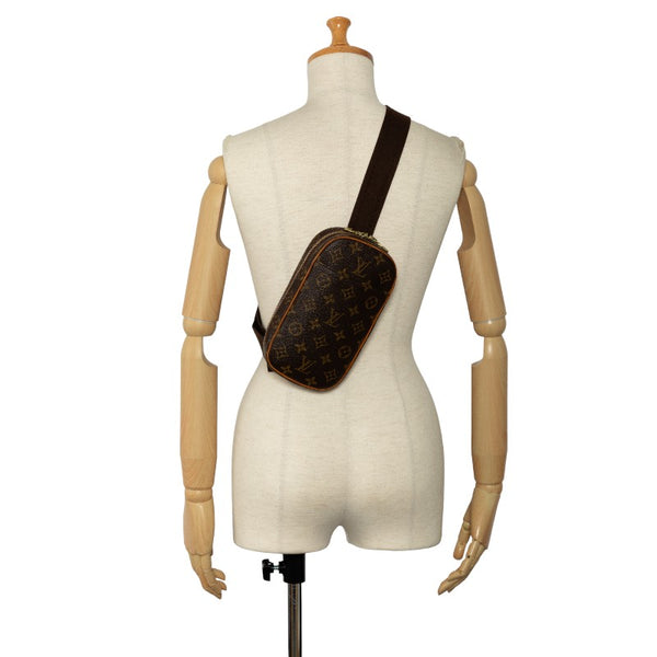 ルイ ヴィトン モノグラム ポシェットガンジュ ボディバッグ ウエストバッグ M51870 ブラウン PVC レザー メンズ LOUIS VUITTON 【中古】