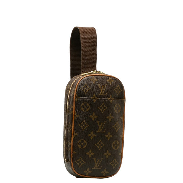ルイ ヴィトン モノグラム ポシェットガンジュ ボディバッグ ウエストバッグ M51870 ブラウン PVC レザー メンズ LOUIS VUITTON 【中古】