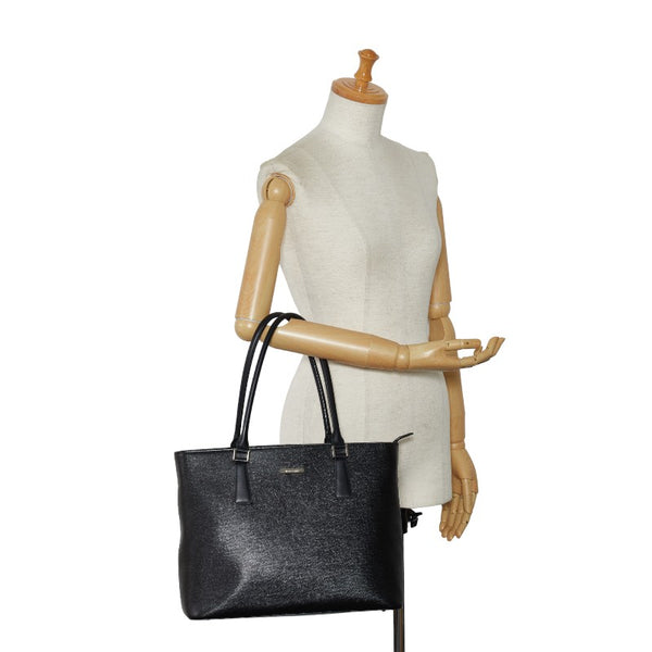 バーバリー ノバチェック ハンドバッグ トートバッグ ブラック レザー レディース BURBERRY 【中古】