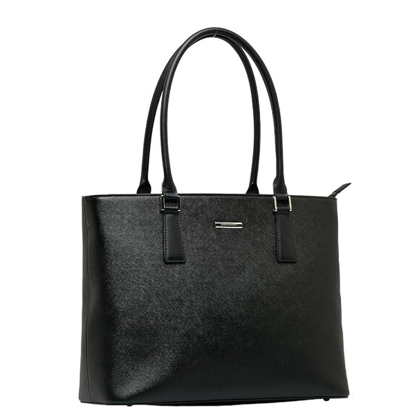 バーバリー ノバチェック ハンドバッグ トートバッグ ブラック レザー レディース BURBERRY 【中古】