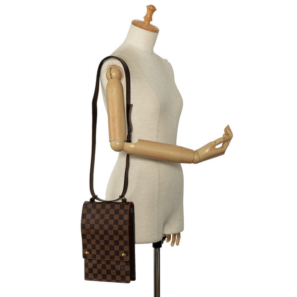 ルイ ヴィトン ダミエ ポートベロー 斜め掛け ショルダーバッグ N45271 ブラウン PVC レザー レディース LOUIS VUITTON 【中古】