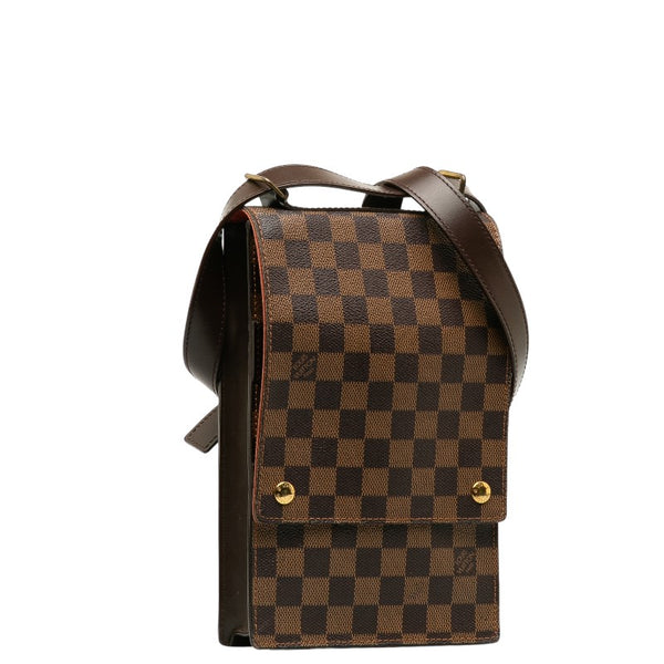 ルイ ヴィトン ダミエ ポートベロー 斜め掛け ショルダーバッグ N45271 ブラウン PVC レザー レディース LOUIS VUITTON 【中古】