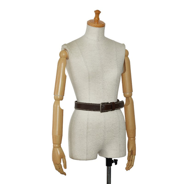 ジェイアンドエムデヴィッドソン スタッズ ベルト 30/75 ブラウン シルバー レザー レディース J&M Davidson 【中古】