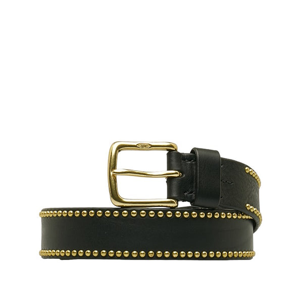 ジェイアンドエムデヴィッドソン スタッズ ベルト 32/80 ブラック レザー メンズ J&M Davidson 【中古】