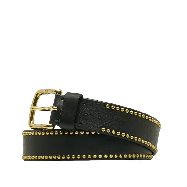ジェイアンドエムデヴィッドソン スタッズ ベルト 32/80 ブラック レザー メンズ J&M Davidson 【中古】