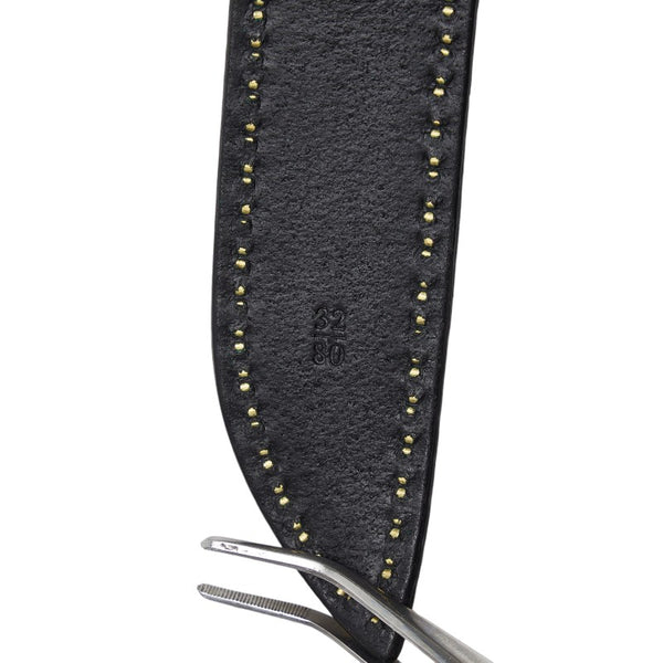 ジェイアンドエムデヴィッドソン スタッズ ベルト 32/80 ブラック レザー メンズ J&M Davidson 【中古】