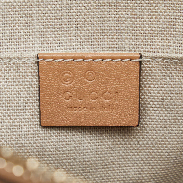 グッチ マイクロ グッチシマ ハンドバッグ ショルダーバッグ 2WAY 449654 ベージュ レザー レディース GUCCI 【中古】