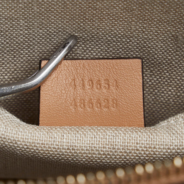 グッチ マイクロ グッチシマ ハンドバッグ ショルダーバッグ 2WAY 449654 ベージュ レザー レディース GUCCI 【中古】