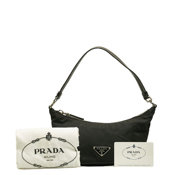 プラダ ポーチ ミニハンドバッグ BR1268 ブラック ナイロン レディース PRADA 【中古】