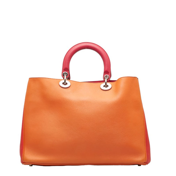 ディオール ディオリッシモ バイカラー ハンドバッグ ショルダーバッグ 2WAY オレンジ ピンク レザー レディース Dior 【中古】