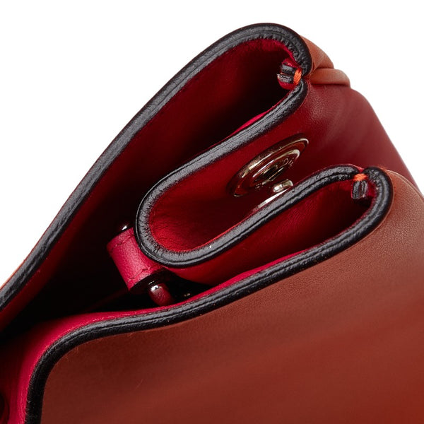ディオール ディオリッシモ バイカラー ハンドバッグ ショルダーバッグ 2WAY オレンジ ピンク レザー レディース Dior 【中古】