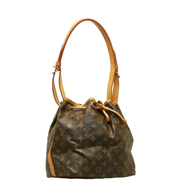 ルイ ヴィトン モノグラム プチノエ  ショルダーバッグ M42226 ブラウン PVC レザー レディース LOUIS VUITTON 【中古】