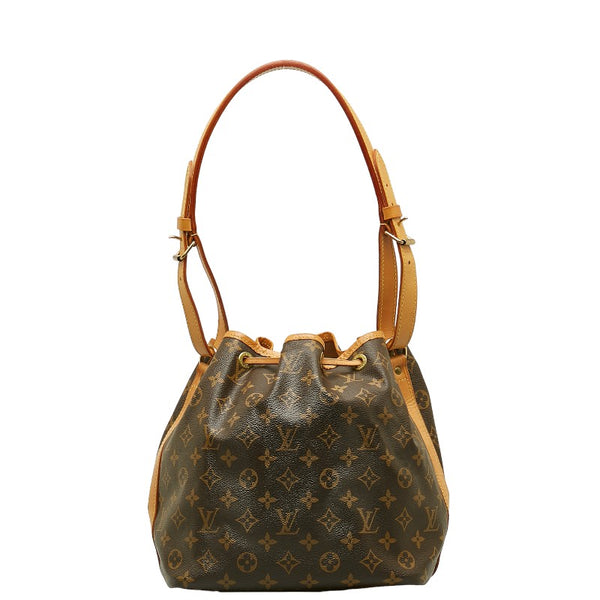 ルイ ヴィトン モノグラム プチノエ  ショルダーバッグ M42226 ブラウン PVC レザー レディース LOUIS VUITTON 【中古】