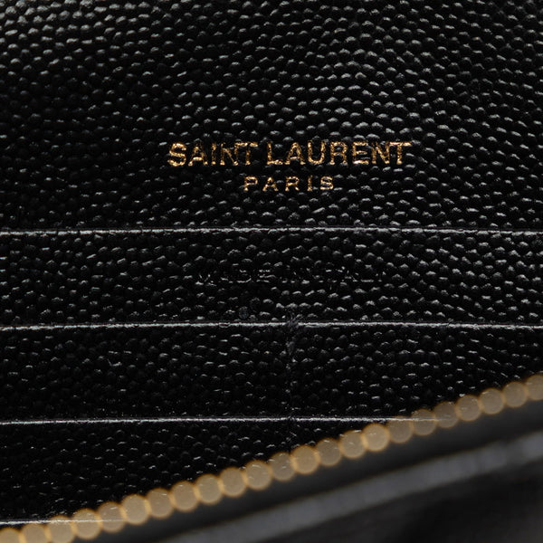 サンローラン エンベローブ チェーンウォレット ショルダーバッグ 393953 ブラック ゴールド レザー レディース SAINT LAURENT 【中古】