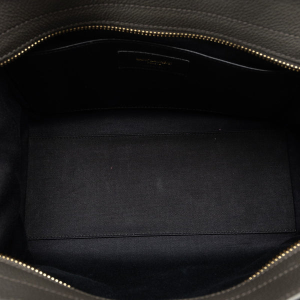 サンローラン ベビー ダウンタウンカバス ハンドバッグ ショルダーバッグ 2WAY グレージュ レザー レディース SAINT LAURENT 【中古】