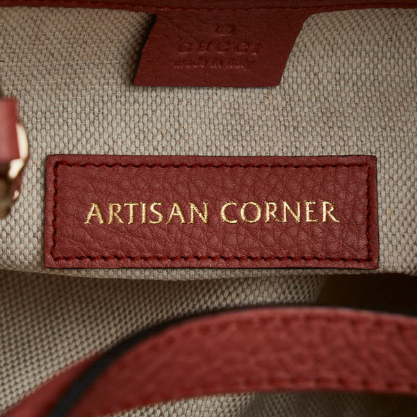 グッチ ソーホー インターロッキングＧ ハンドバッグ ショルダーバッグ２WAY 336751 サーモンピンク レザー レディース GUCCI 【中古】