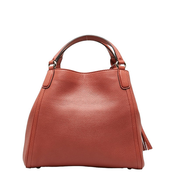 グッチ ソーホー インターロッキングＧ ハンドバッグ ショルダーバッグ２WAY 336751 サーモンピンク レザー レディース GUCCI 【中古】