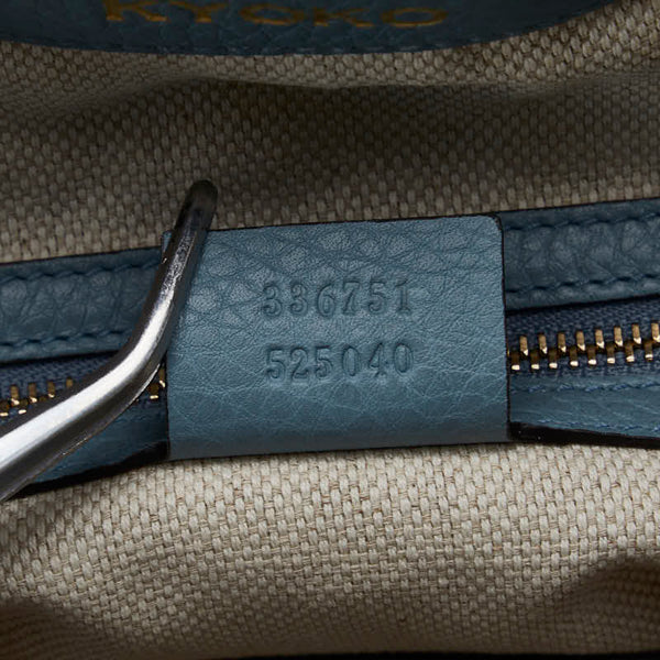 グッチ ソーホー インターロッキングＧ ハンドバッグ ショルダーバッグ２WAY 336751 ブルー レザー レディース GUCCI 【中古】