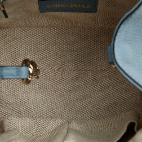 グッチ ソーホー インターロッキングＧ ハンドバッグ ショルダーバッグ２WAY 336751 ブルー レザー レディース GUCCI 【中古】