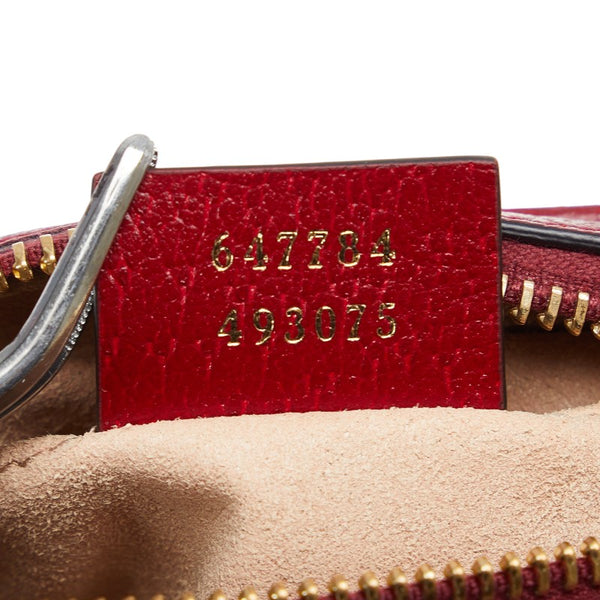 グッチ マイクロ GGスプリーム ドラえもん 斜め掛け ミニ ショルダーバッグ 647784 ブラウン ボルドー PVC レザー レディース GUCCI 【中古】