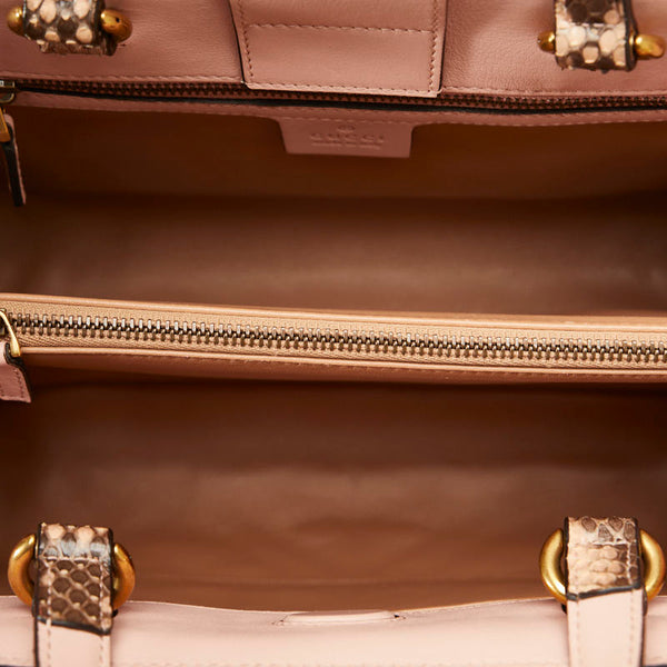 グッチ GGマーモント ハンドバッグ ショルダーバッグ2WAY 448054 ピンク パイソン レザー レディース GUCCI 【中古】